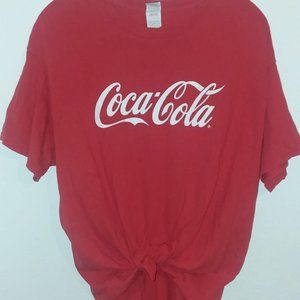 Coca Cola Tied T-shirt Red Oversized